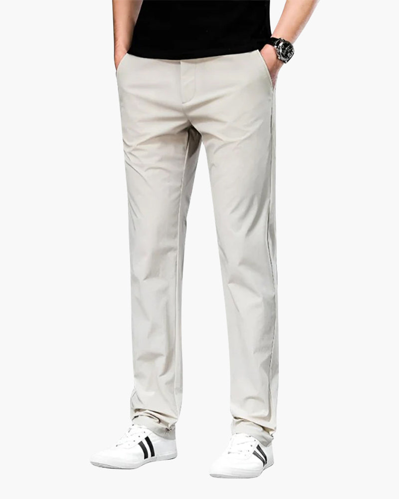 Men's Slim Fit Casual Chino Pants Lightweight Trousers