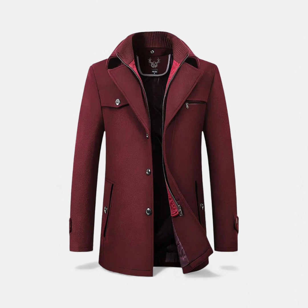 Men’s Winter Coat Wool Blend Warm Elegant Style