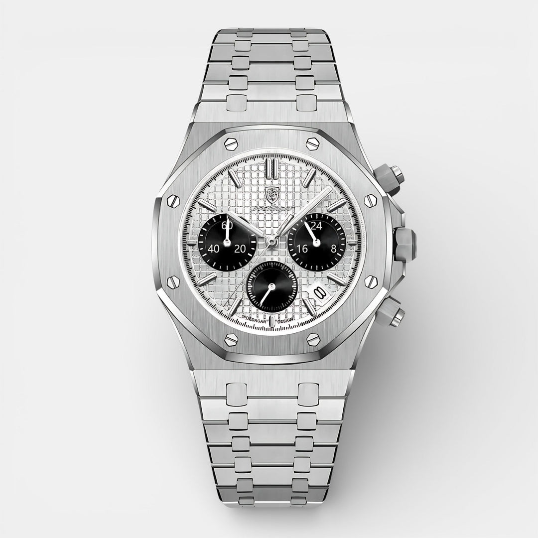 Men’s Quartz Watch Stainless Steel Silver Dial