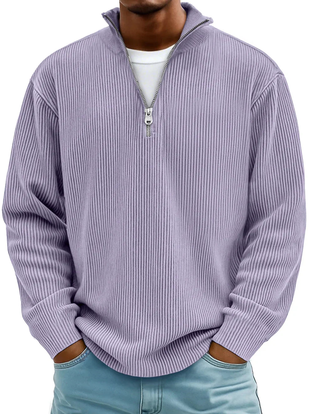 Jonas | Curduroy Zip Up Sweater