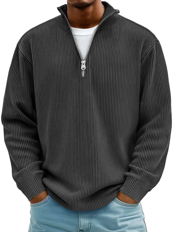 Jonas | Curduroy Zip Up Sweater