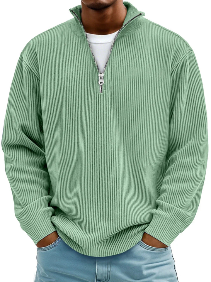 Jonas | Curduroy Zip Up Sweater