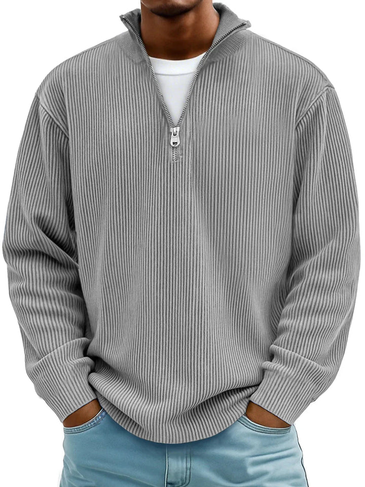 Jonas | Curduroy Zip Up Sweater
