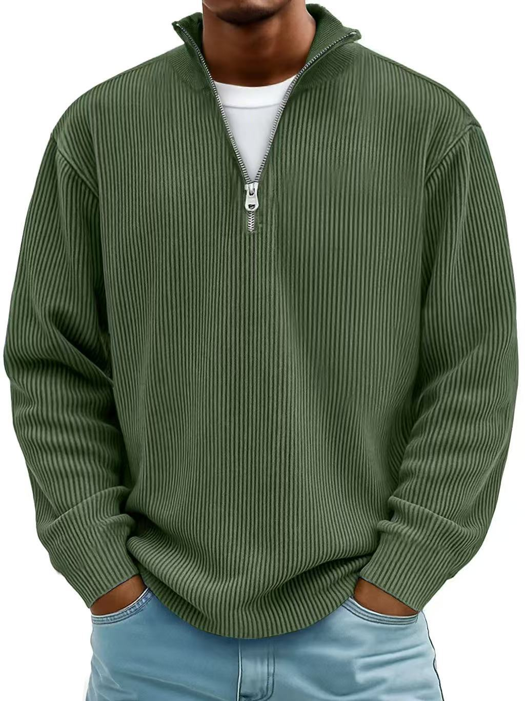 Jonas | Curduroy Zip Up Sweater