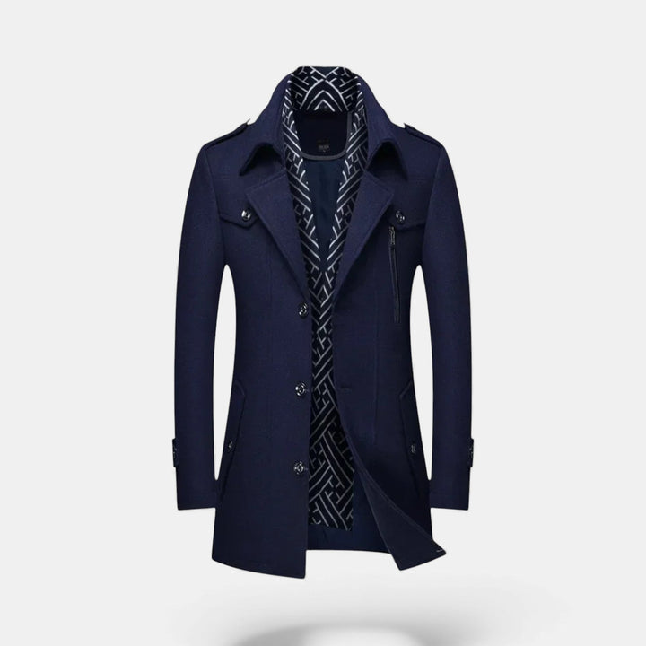 Men’s Wool Coat Warmth Classic Winter Outerwear
