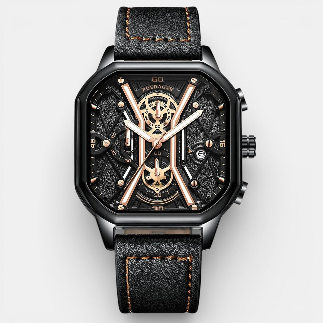 Men’s Watch Stainless Steel Quartz Classic Black Dial