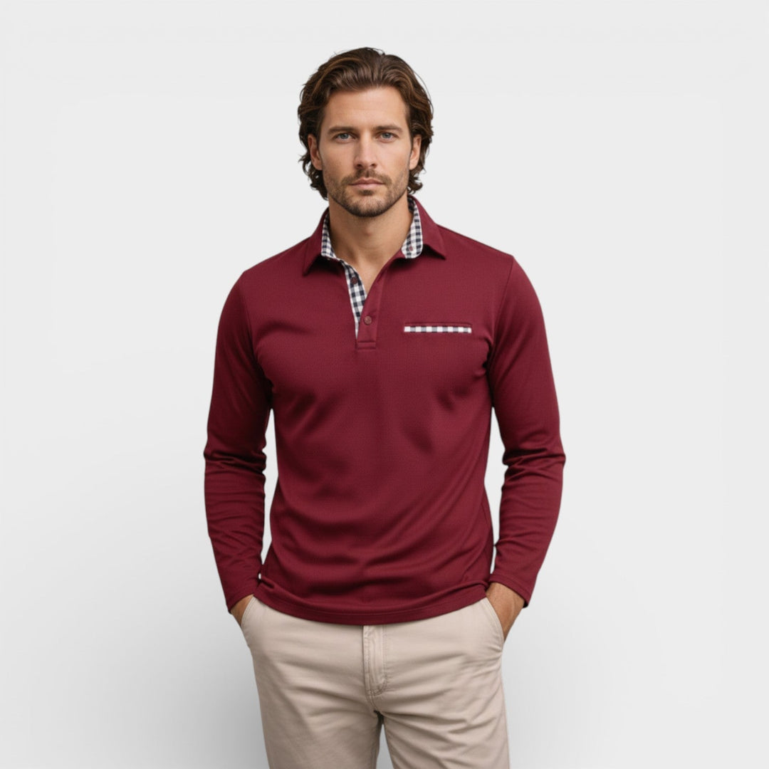 Men’s Long Sleeve Polo Shirt Premium Comfort Fit